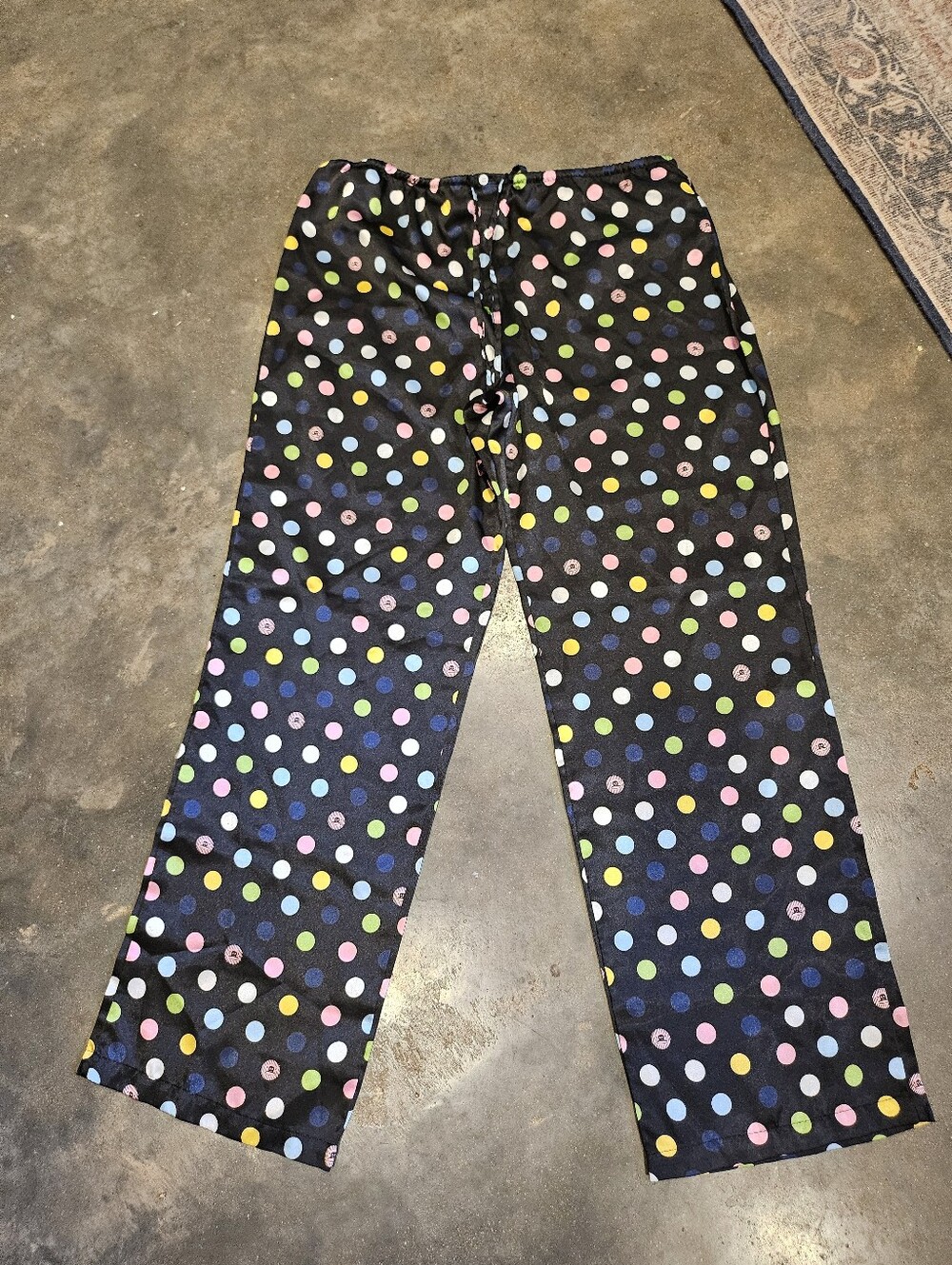 Paul Frank Silky Satin Julius Polyester Sleepwear PJ Bottom Pants Polka Dots L